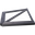 Glass Outer Corner Roof (1 m)