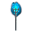 Standing blue-burning iron torch