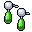 Dangly Earrings - Emerald