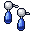 Dangly Earrings - Sapphire Stone